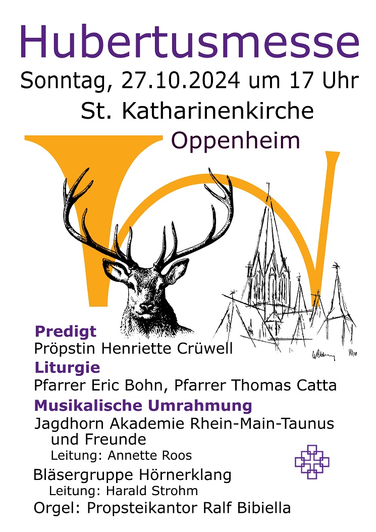 Hubertusmesse 27.10. 2024, 17:00 Uhr, Katharinenkirche Oppenheim